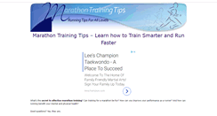 Desktop Screenshot of marathon-training-tips.com